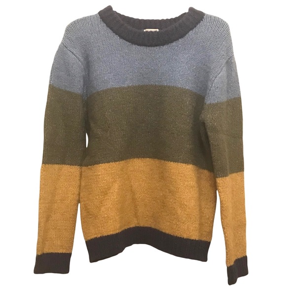 York & Hudson Colorblock Striped Sweater Alpaca Blend Size Large - Picture 8 of 15